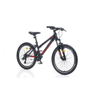   Corelli Via 1.1 24" gyerek MTB könnyűvázas kerékpár Fekete-Piros