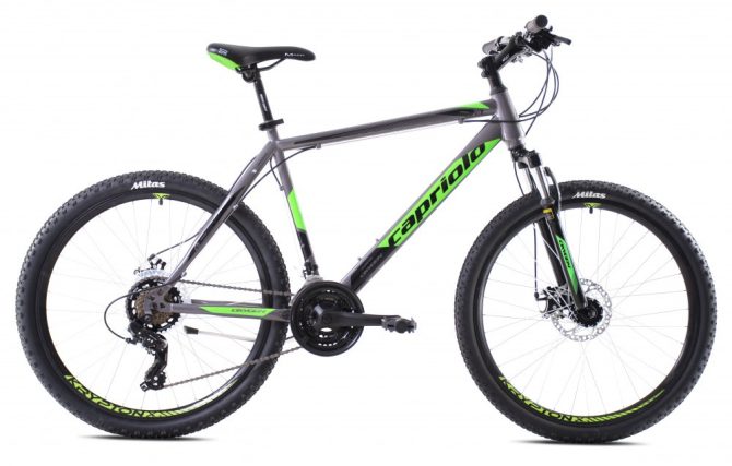 Capriolo Oxigen 26" férfi MTB kerékpár 20" Grafit-Zöld