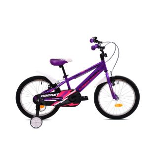   Capriolo Rocket 18" hátra tekerhető gyerek kerékpár Lila