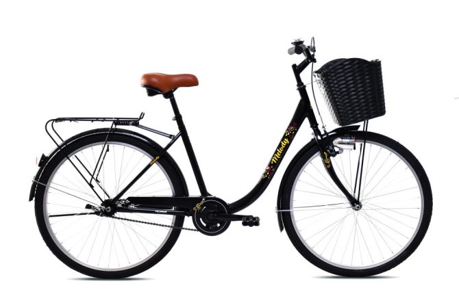 Adria Melody női városi 1 sebességes 26 kerékpár Fekete