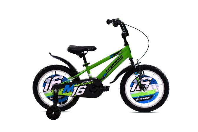 Capriolo Mustang 16" gyerek kerékpár Zöld-Fekete