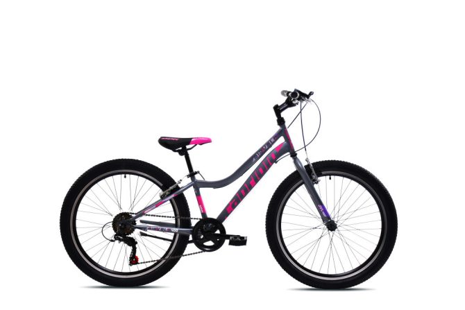 Capriolo Diavolo 400 24" gyerek kerékpár Grafit-Rózsaszín