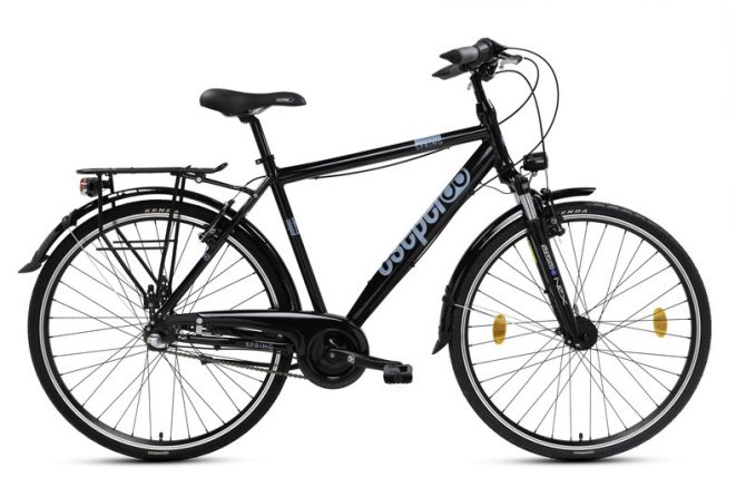 CSEPEL SPRING 100 FFI 28/19" N3 TREKKING / VÁROSI KERÉKPÁR FEKETE