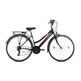   Csepel landrider női trekking kerékpár 21sp fekete 17"