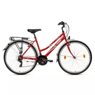   Csepel landrider női trekking kerékpár 21sp piros 19"