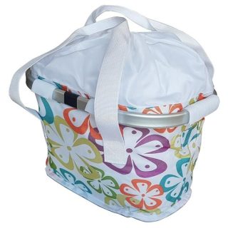 Kosár első szövet QR virágos