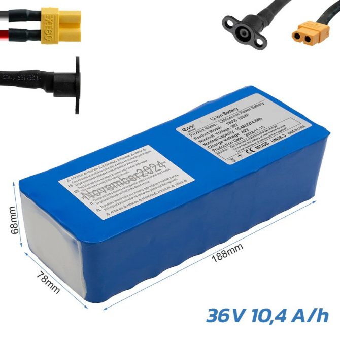 Külső akkumulátor 36 V 10,4 A/h [Ewheel]