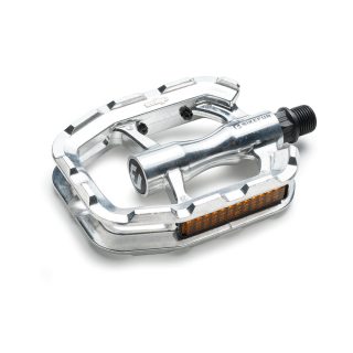   Pedál BIKEFUN SOLE Trekking egyrészes alu, ezüst - C336SIL