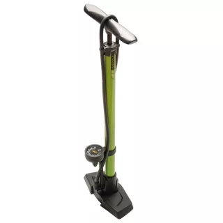   Pumpa BIKEFUN SIROCCO műhely acél, nyomásmérővel, zöld - GF-55E/GR