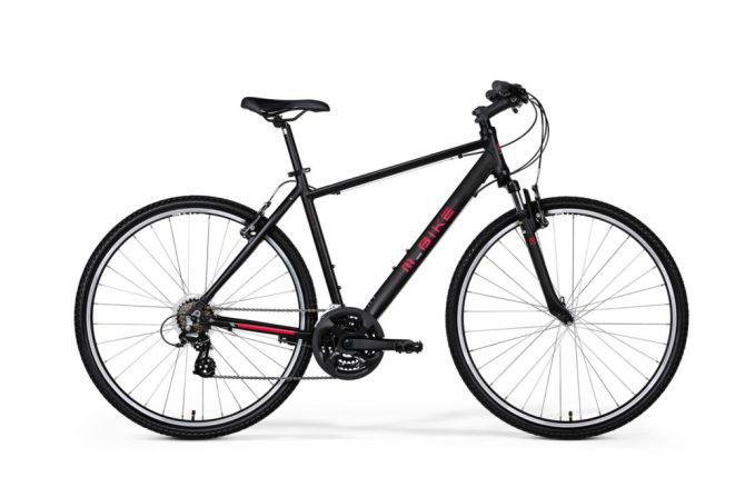 M-BIKE CRS-10V FEKETE/PIROS 46 cm