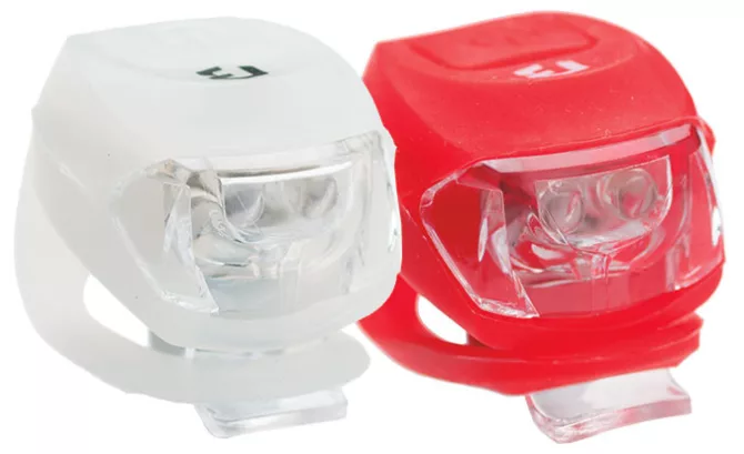 Lámpa BIKEFUN PIXIE szett E+H 2+2 LED fehér + piros (100/karton)