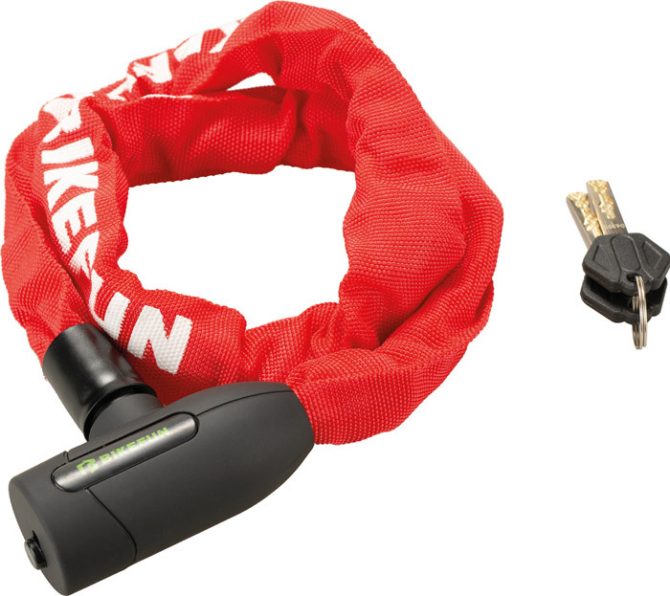 Lakat BIKEFUN CITYCHAIN 2 lánc 5x850 mm, PIROS