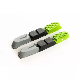   Fékbetét BIKEFUN MTB 72 mm menetes cartridge, zöld/fekete/szürke csak gumi - MTB-955VCR