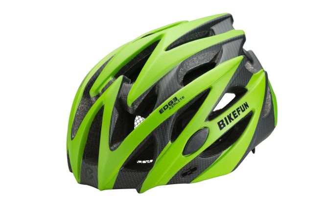 Fejvédő BIKEFUN EDGE ZÖLD/KARBON