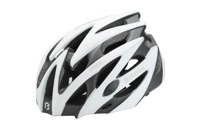 Fejvédő BIKEFUN EDGE FEHÉR/KARBON