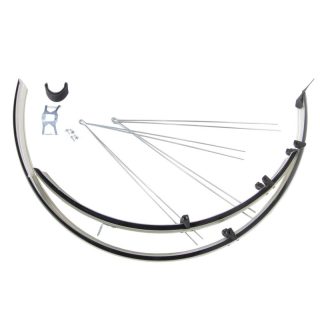   Sárvédő BIKEFUN MTB alu-plastic fekete-ezüst-fekete - FEKETE/EZÜST/FEKETE