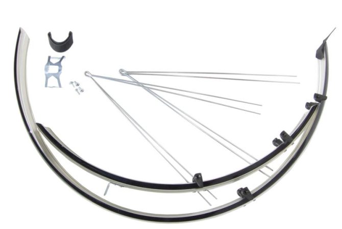 Sárvédő BIKEFUN MTB alu-plastic fekete-ezüst-fekete - FEKETE/EZÜST/FEKETE