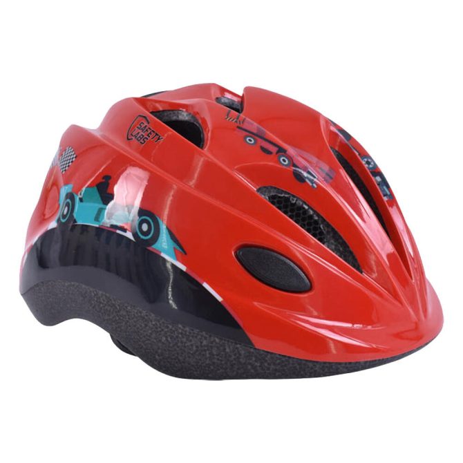 Safety Labs Reno gyermek kerékpáros sisak [piros, 48-53 cm (S)]