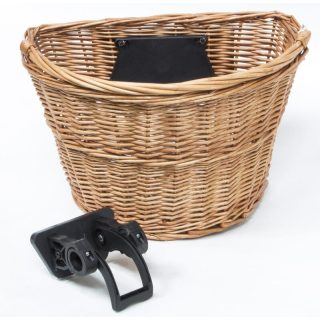   Kosár első fonott kormányra 36x26x22 cm + qr tartó natúr 