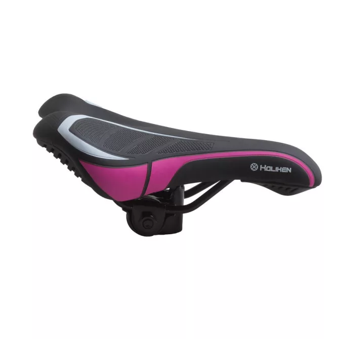 Nyereg 12"-16" gyerek fekete pink csíkkal 235×135