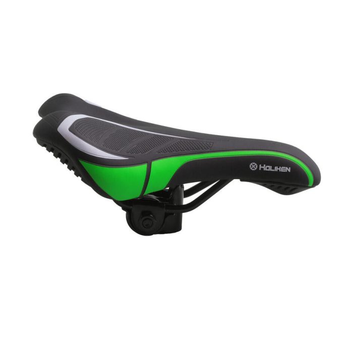 Nyereg 12"-16" gyerek fekete zöld csíkkal 235×135