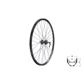 Fűzött első kerék KLS DRAFT DSC, 27,5" F, black