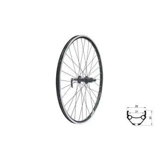  Fűzött hátsó kerék KLS DRAFT V-brake R, 28/29", black