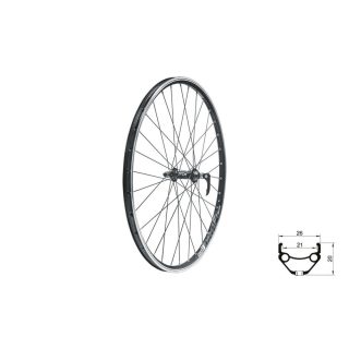 Fűzött első kerék KLS DRAFT V-brake F, 26", black