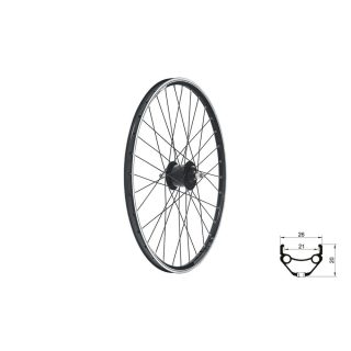   Fűzött első kerék KLS DRAFT Dynamo V-brake, 26", black