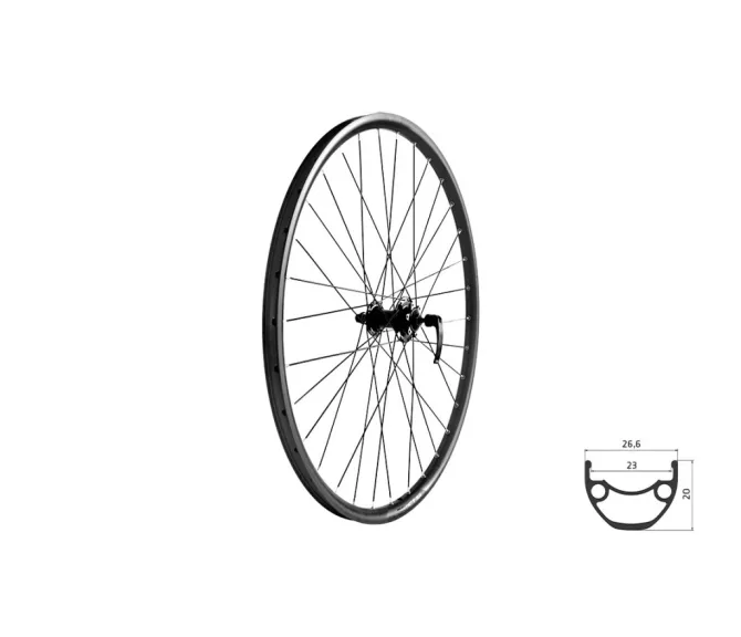 Fűzött első kerék KLS DRAFT DSC 23 F, 28/29", black