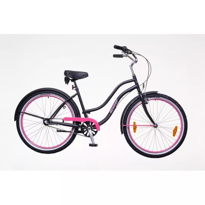Neuzer miami cruiser női kerékpár fekete/magenta