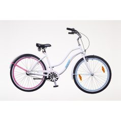 Neuzer miami cruiser női kerékpár fehér/pillangós