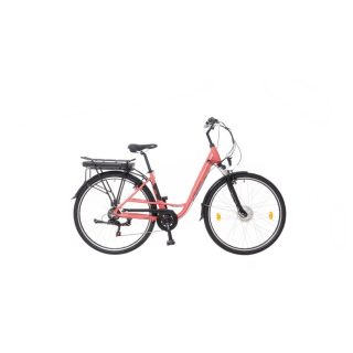   Neuzer E-Trekking Zagon női 17 MXUS teleszkópos villával matt rózsa/fekete 