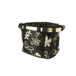 KOSÁR ELŐRE GYORSZÁRAS DIVAT FEKETE VIRÁGMINTÁS