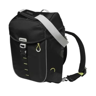   Basil egyoldalas táska és hátizsák Miles Daypack, Hook ON, fekete lime