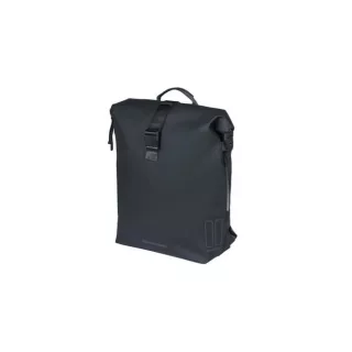   Basil egyoldalas táska és hátizsák SoHo Backpack Nordlicht, világítással, Hook ON, fekete